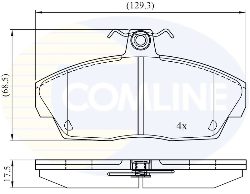 Set placute frana Comline CBP0232