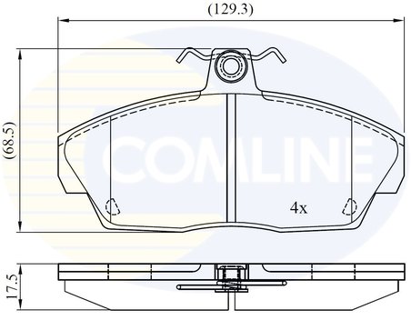 Set placute frana Comline CBP0232