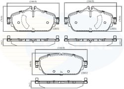 Set placute frana Comline CBP02346