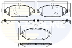 SET PLACUTE FRANA COMLINE CBP02364 - Compatibil cu MERCEDES-BENZ