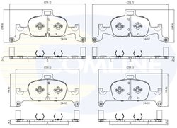Set placute frana Comline CBP02365