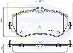 Set placute frana Comline CBP02387