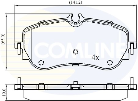 Set placute frana Comline CBP02387
