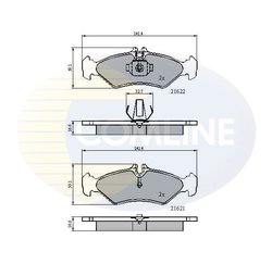 SET PLACUTE FRANA COMLINE CBP0453 - Compatibil cu MERCEDES-BENZ, VW