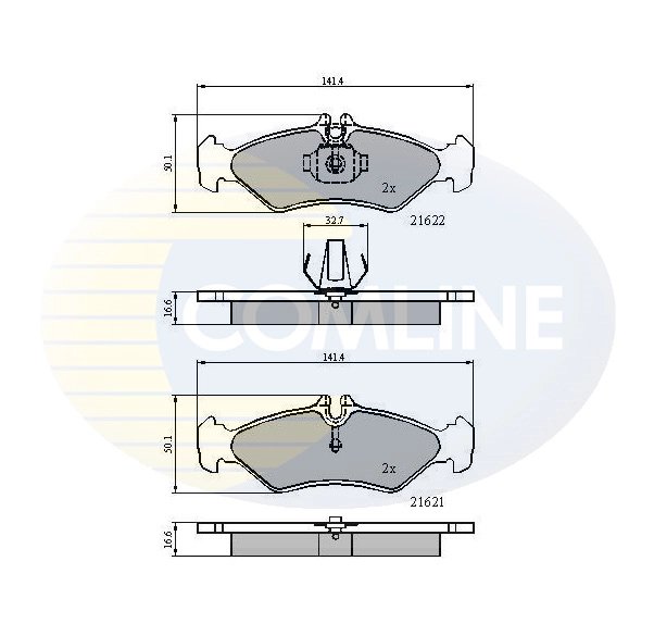Set placute frana Comline CBP0453