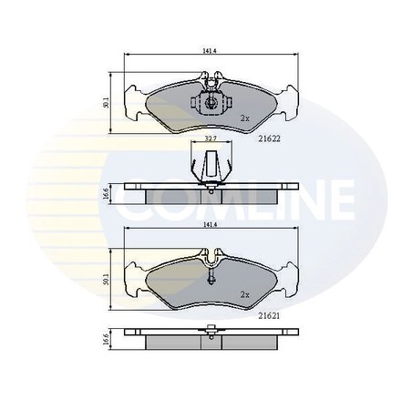 Set placute frana Comline CBP0453