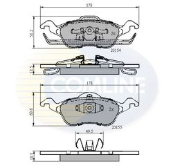 Set placute frana Comline CBP0490