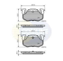 Set placute frana Comline CBP0522