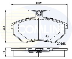 Set placute frana Comline CBP0511