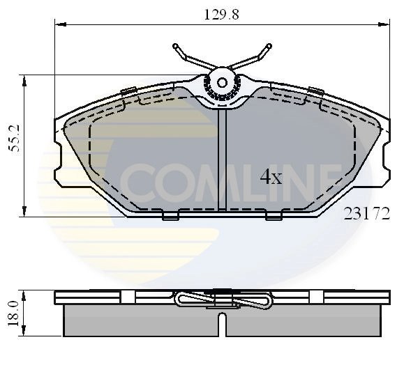 SET PLACUTE FRANA COMLINE CBP0526 - Compatibil cu RENAULT