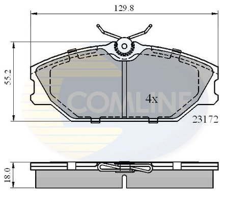 SET PLACUTE FRANA COMLINE CBP0526 - Compatibil cu RENAULT