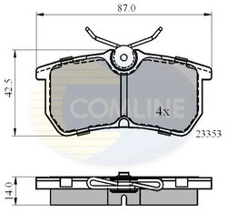 Set placute frana Comline CBP0705