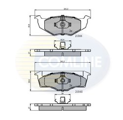 Set placute frana Comline CBP0707