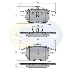 SET PLACUTE FRANA COMLINE CBP0715 - Compatibil cu AUDI, FORD, SEAT, SKODA, VW