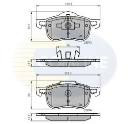 Set placute frana Comline CBP0730