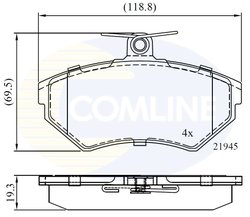 Set placute frana Comline CBP0736