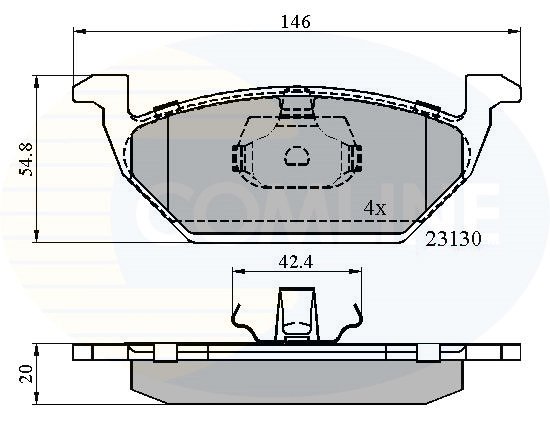 Set placute frana Comline CBP0737