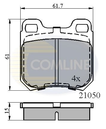 SET PLACUTE FRANA COMLINE CBP0741 - Compatibil cu CHEVROLET, OPEL, SAAB, VAUXHALL