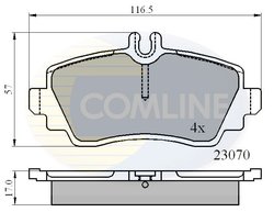 SET PLACUTE FRANA COMLINE CBP0748 - Compatibil cu MERCEDES-BENZ