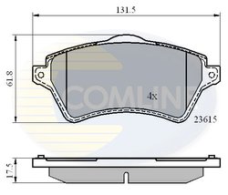 Set placute frana Comline CBP0873