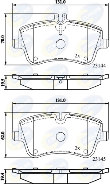 Set placute frana Comline CBP0854