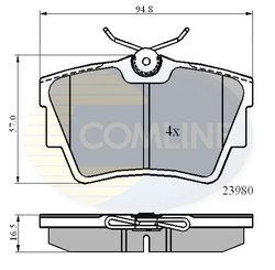 Set placute frana Comline CBP0874
