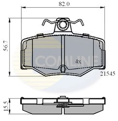 Set placute frana Comline CBP0878