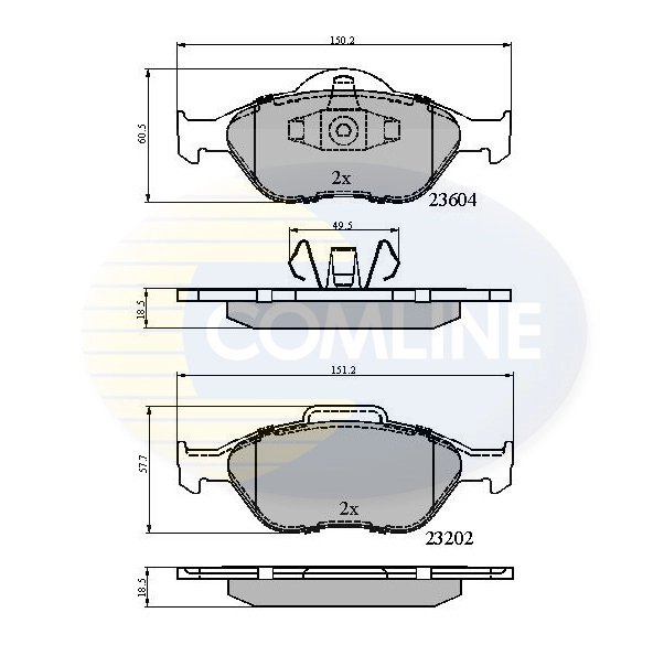 Set placute frana Comline CBP0891