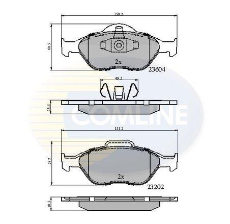Set placute frana Comline CBP0891