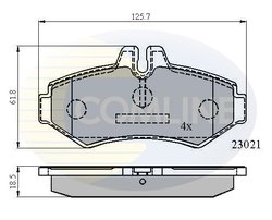 SET PLACUTE FRANA COMLINE CBP0914 - Compatibil cu MERCEDES-BENZ, PUCH, VW