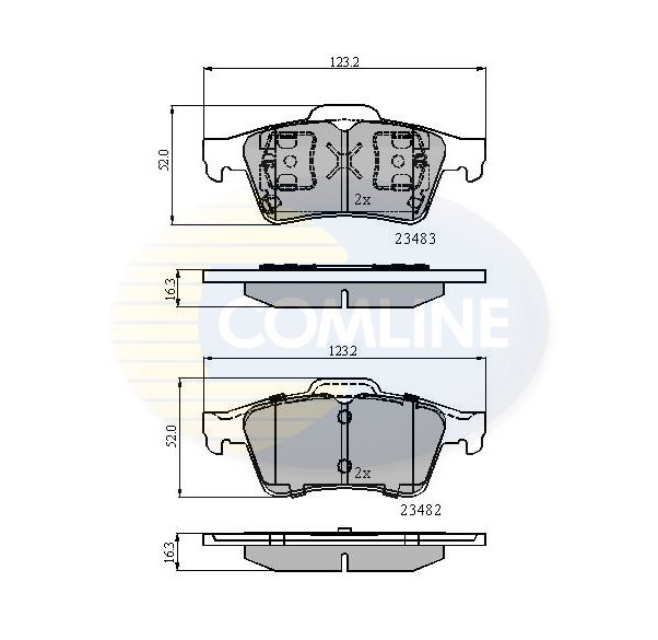 SET PLACUTE FRANA COMLINE CBP0946 - Compatibil cu FORD, NISSAN, OPEL, RENAULT, SAAB, VAUXHALL