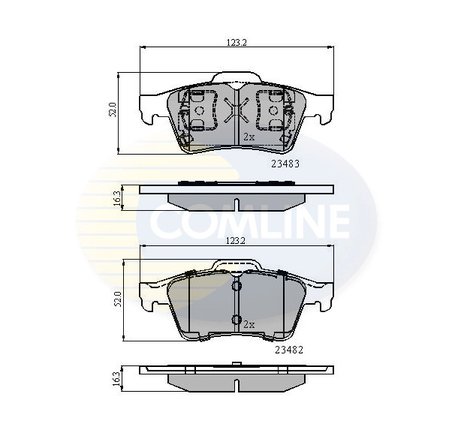 SET PLACUTE FRANA COMLINE CBP0946 - Compatibil cu FORD, NISSAN, OPEL, RENAULT, SAAB, VAUXHALL
