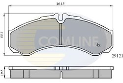 SET PLACUTE FRANA COMLINE CBP0931 - Compatibil cu IVECO, RENAULT, RENAULT TRUCKS