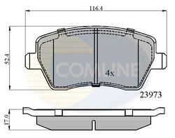 Set placute frana Comline CBP0984