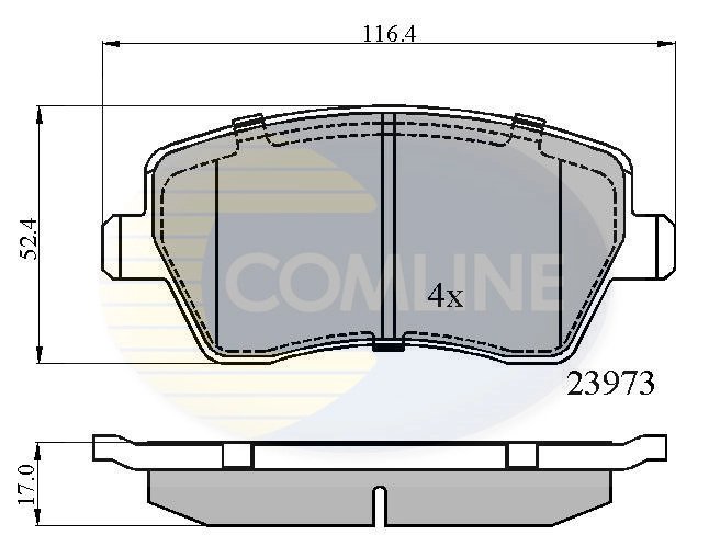 SET PLACUTE FRANA COMLINE CBP0984 - Compatibil cu DACIA, LADA, MERCEDES-BENZ, NISSAN, RENAULT