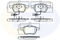 SET PLACUTE FRANA COMLINE CBP11025 - Compatibil cu AUDI, FORD, SEAT, SKODA, VW