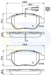 Set placute frana Comline CBP11038