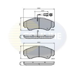Set placute frana Comline CBP11041