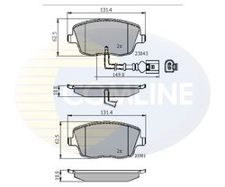 Set placute frana Comline CBP11147