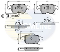 Set placute frana Comline CBP11224