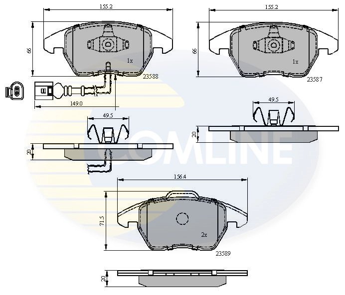 Set placute frana Comline CBP11224