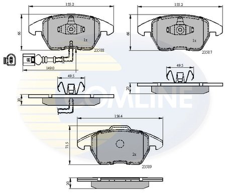 Set placute frana Comline CBP11224