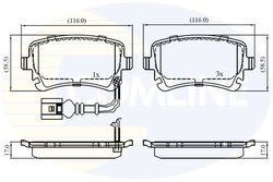 SET PLACUTE FRANA COMLINE CBP11313 - Compatibil cu BENTLEY, VW