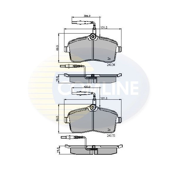 Set placute frana Comline CBP11250