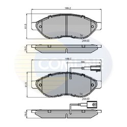 SET PLACUTE FRANA COMLINE CBP11589 - Compatibil cu CITROEN, FIAT, PEUGEOT