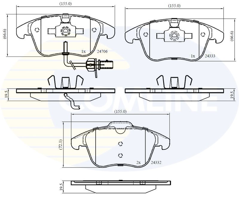 SET PLACUTE FRANA COMLINE CBP11591 - Compatibil cu AUDI
