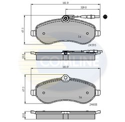 Set placute frana Comline CBP11621