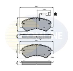 SET PLACUTE FRANA COMLINE CBP11623 - Compatibil cu CITROEN, FIAT, OPEL, PEUGEOT