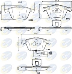 Set placute frana Comline CBP11752