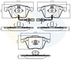 Set placute frana Comline CBP11753